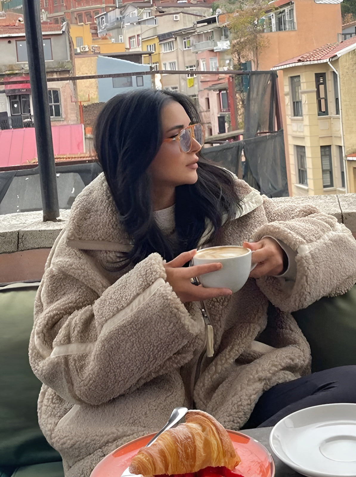 Louise| Veste Teddy Oversize d’Automne